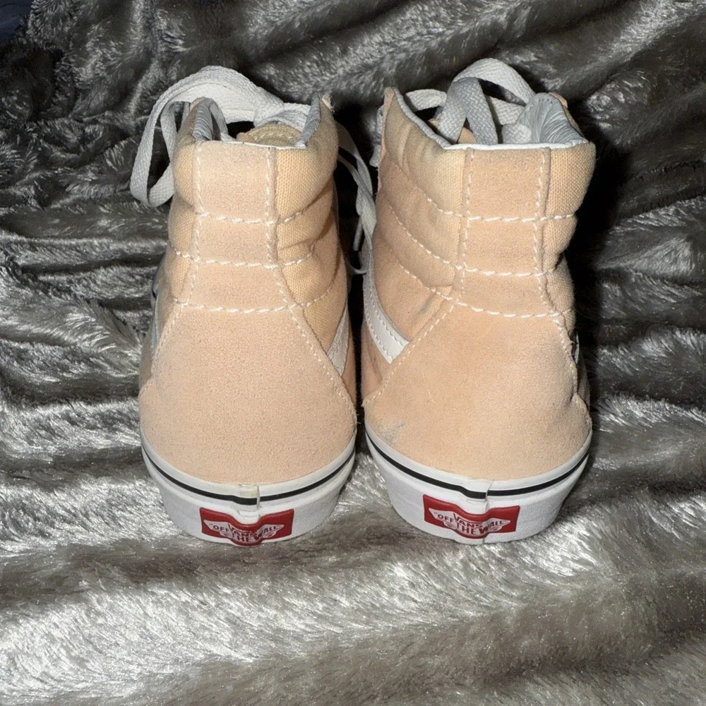 Vans Women's SK8 high topCasual Shoes Sz 6.5 Peach Suede Classic